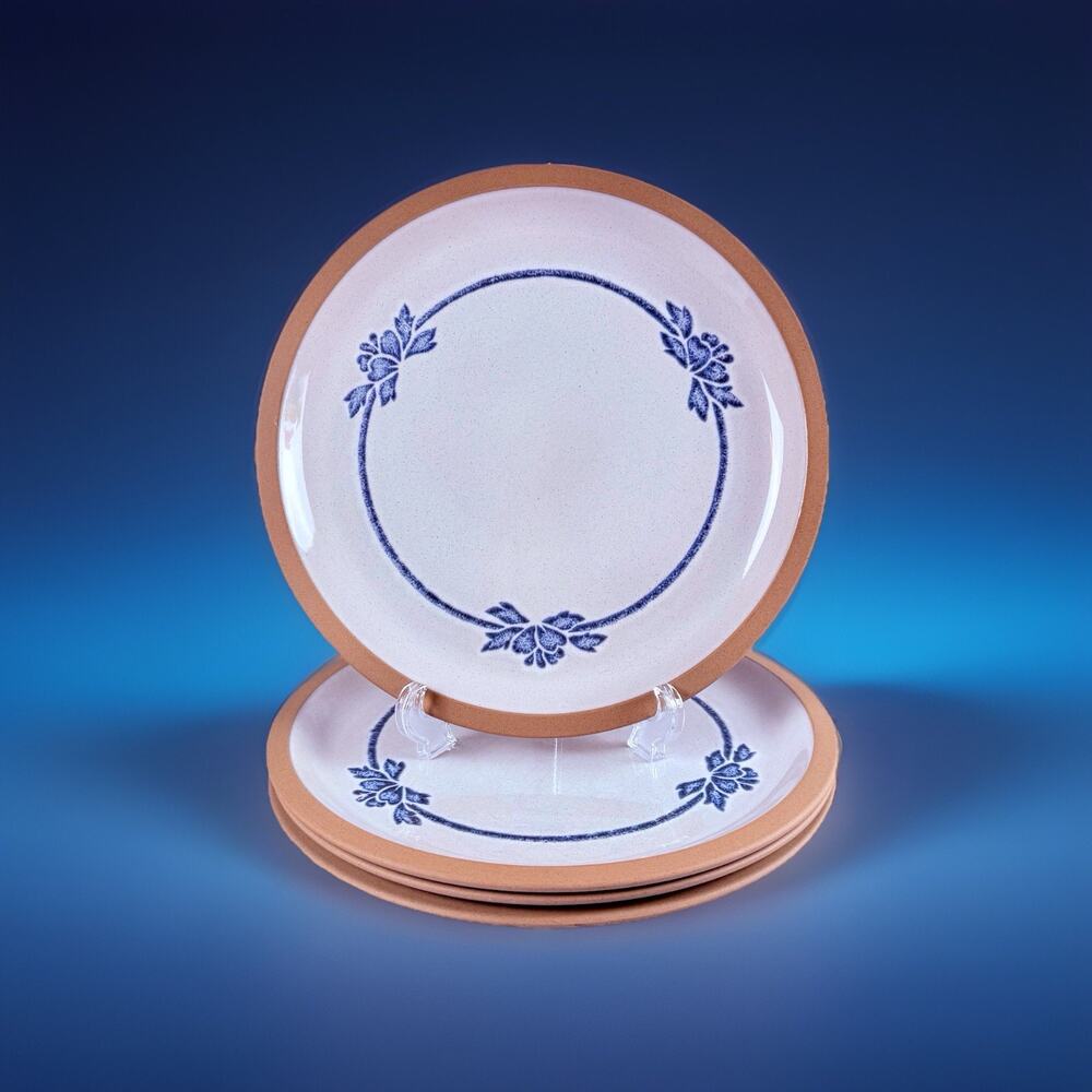 Midwinter Blue Print England Dinner Plate 10 5/8” Set of 4 Ceramic Vintage